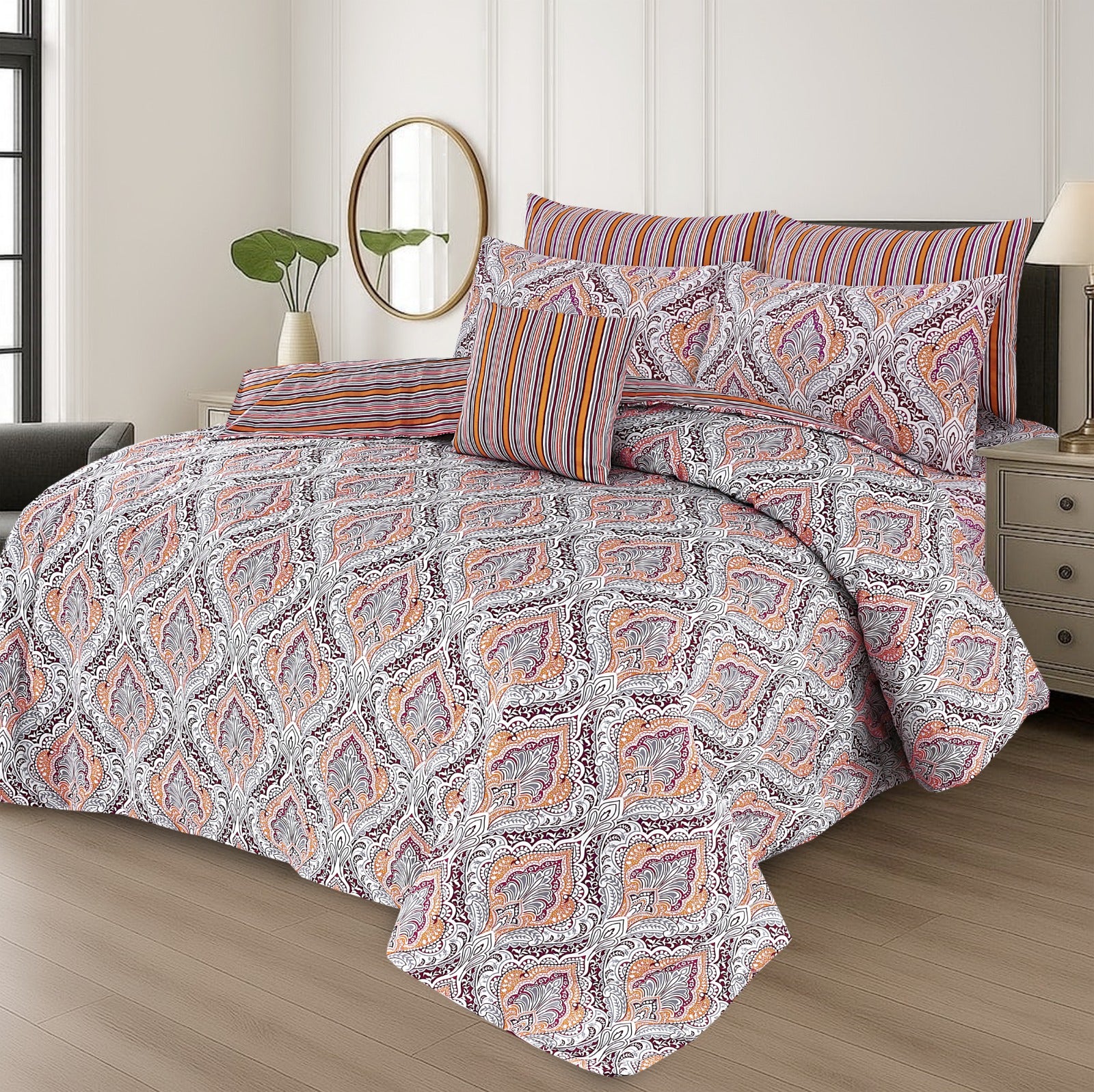 7 Pcs Comforter Set King Size Design KCC 014