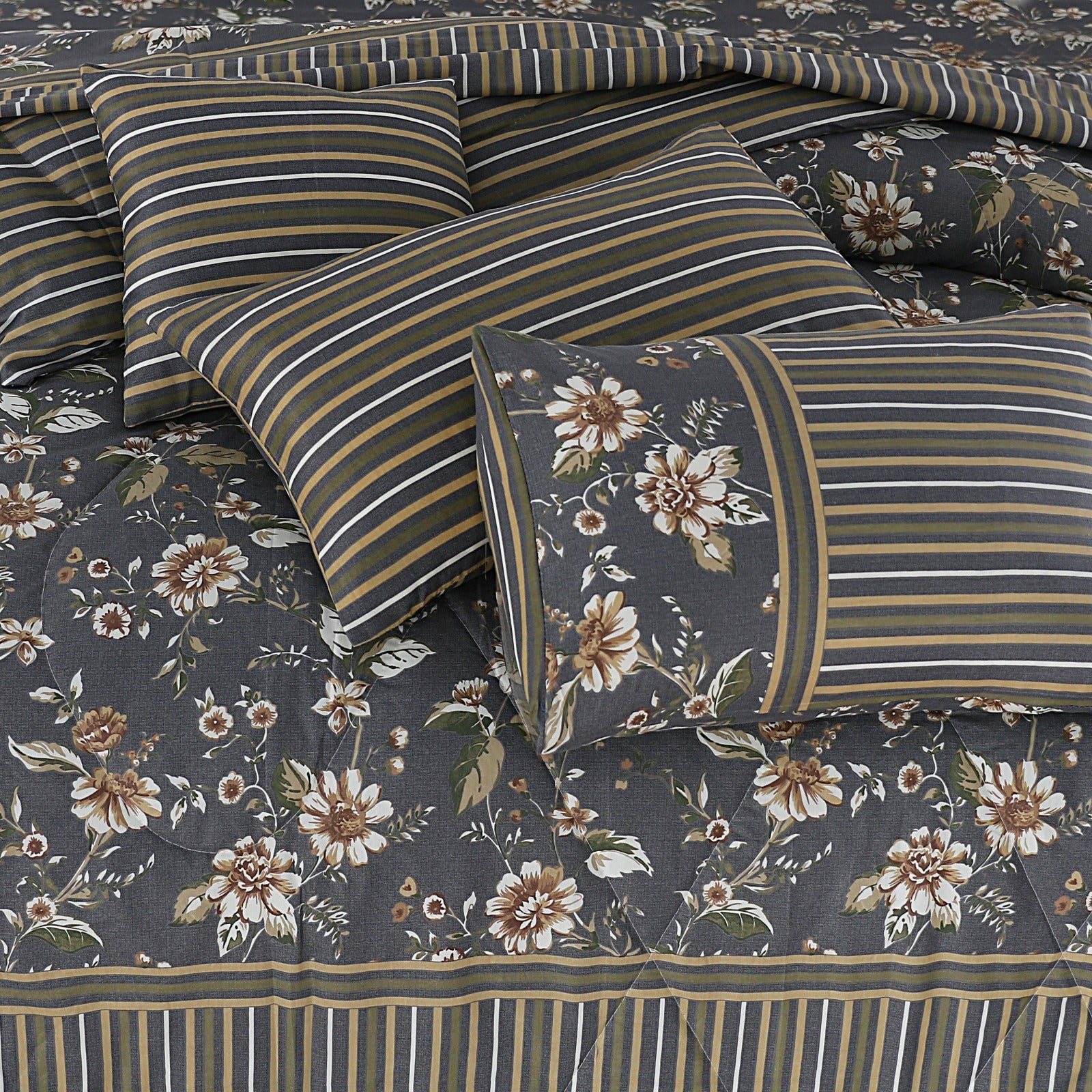 7 Pcs Comforter Set King Size Design KCC 016