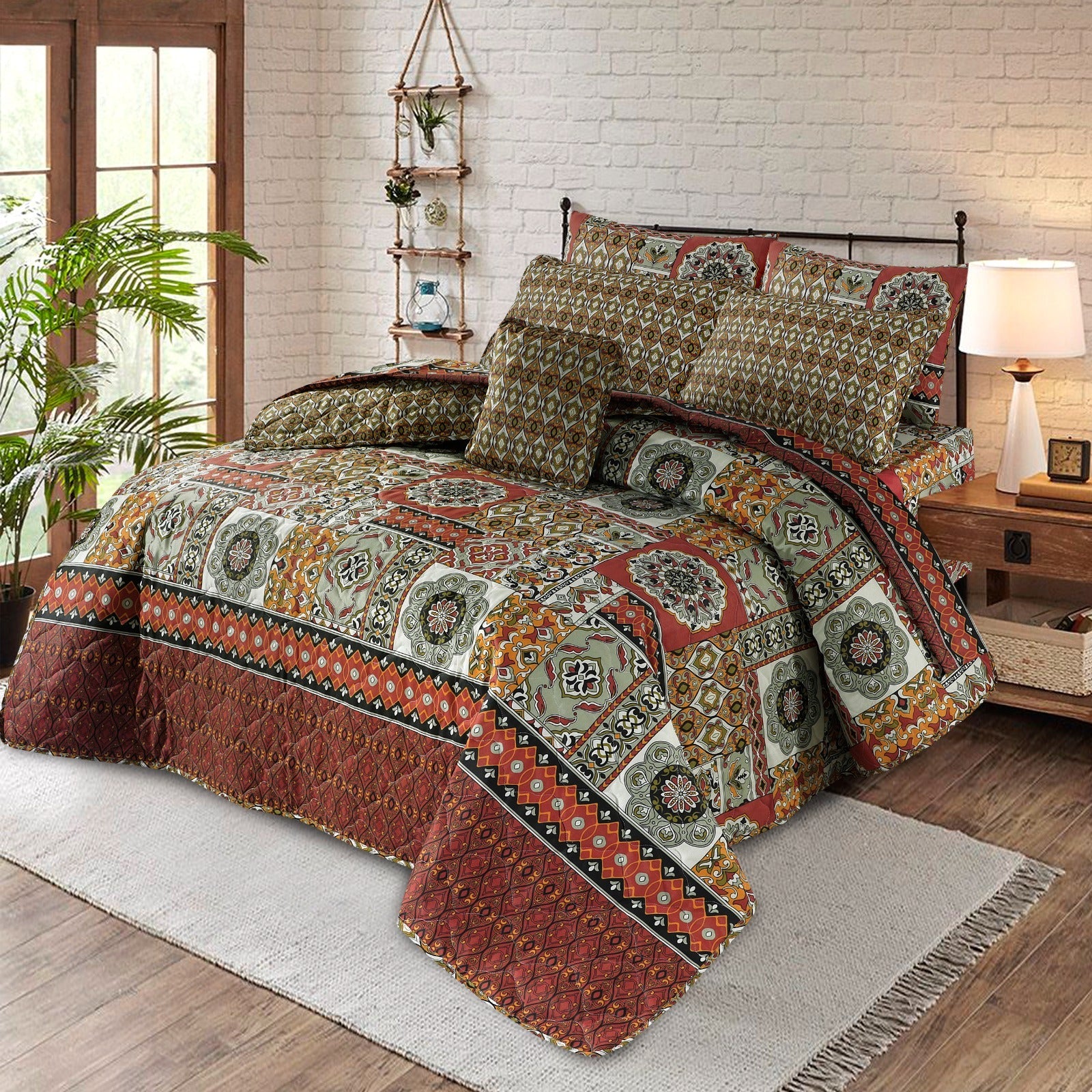 7 Pcs Comforter Set King Size Design KCC 046