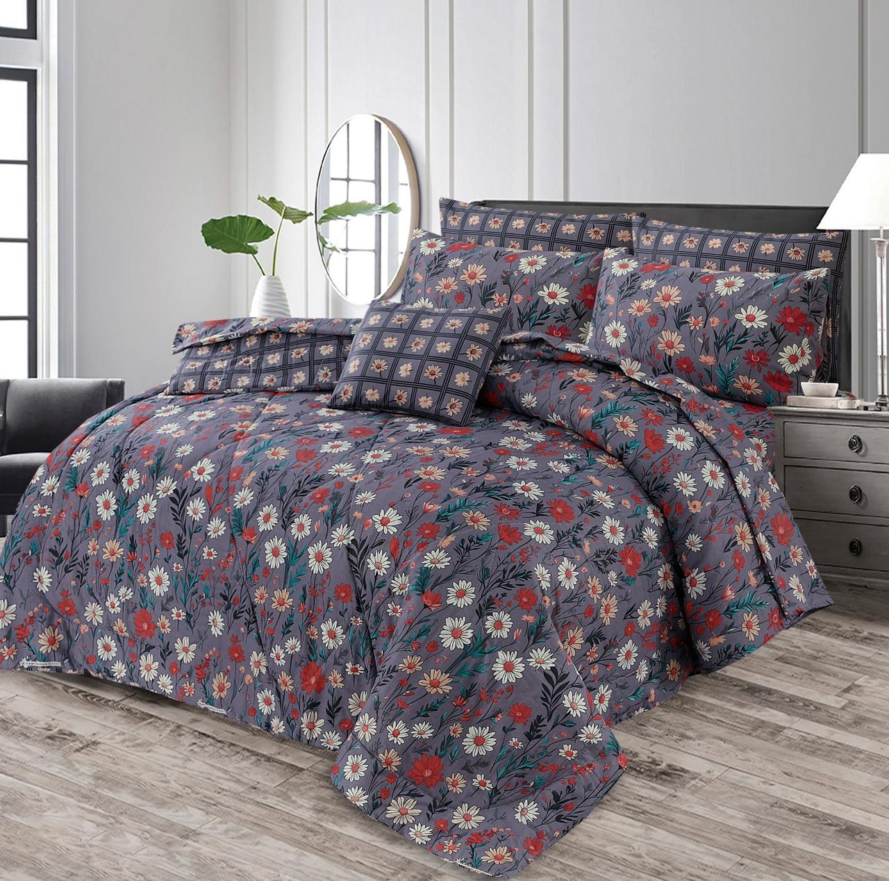 7 Pcs Comforter Set King Size Design KCC 051