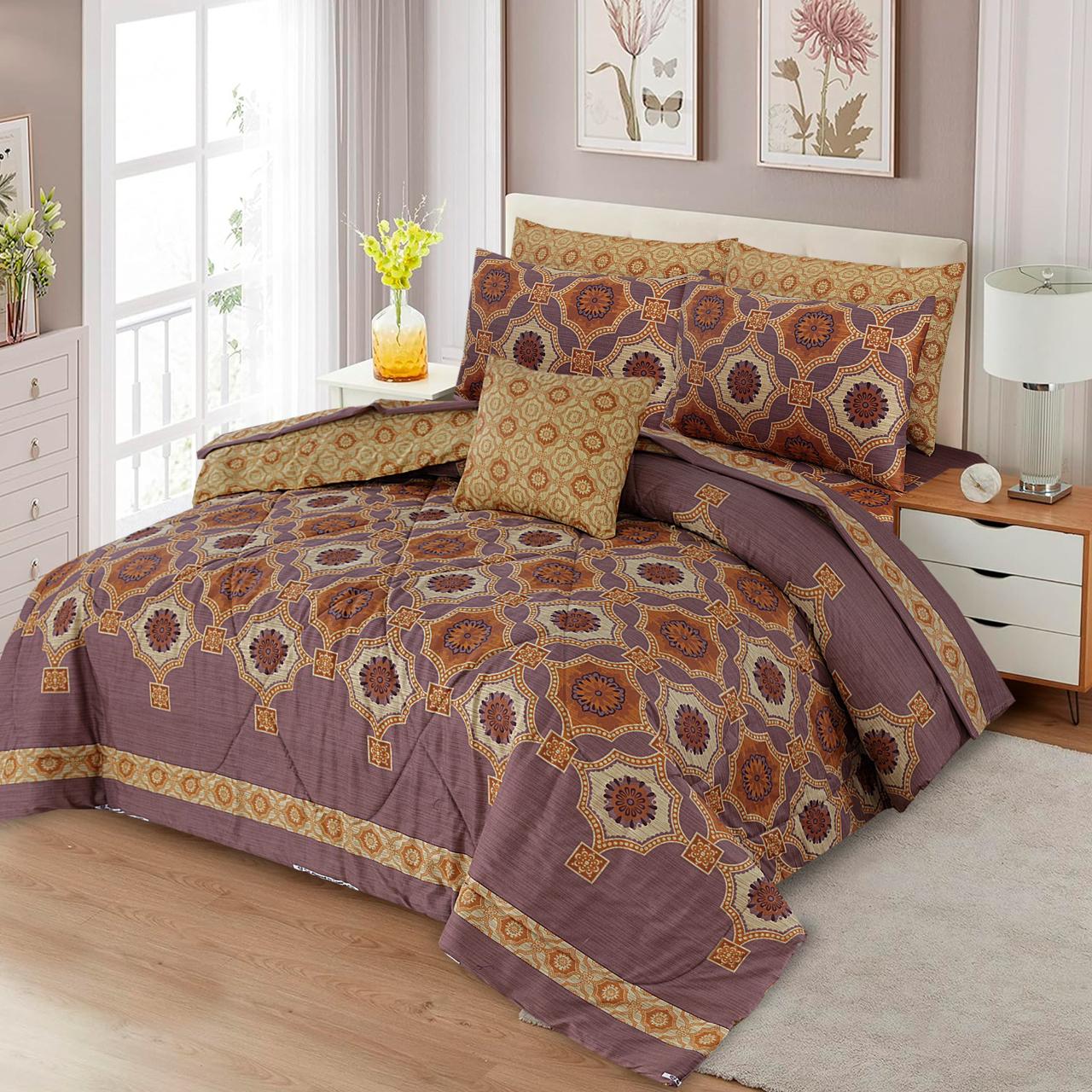 7 Pcs Comforter Set King Size Design KCC 039