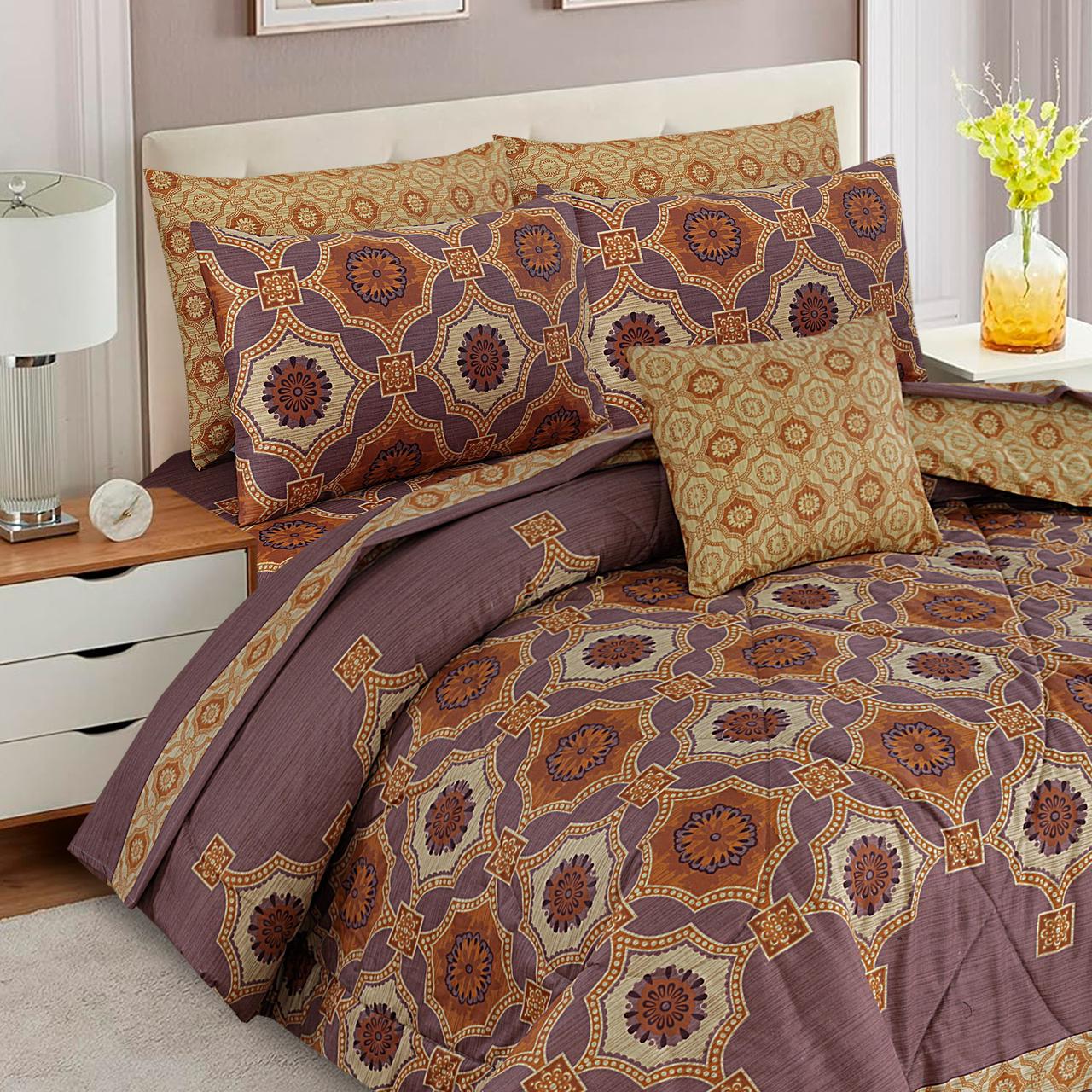 7 Pcs Comforter Set King Size Design KCC 039