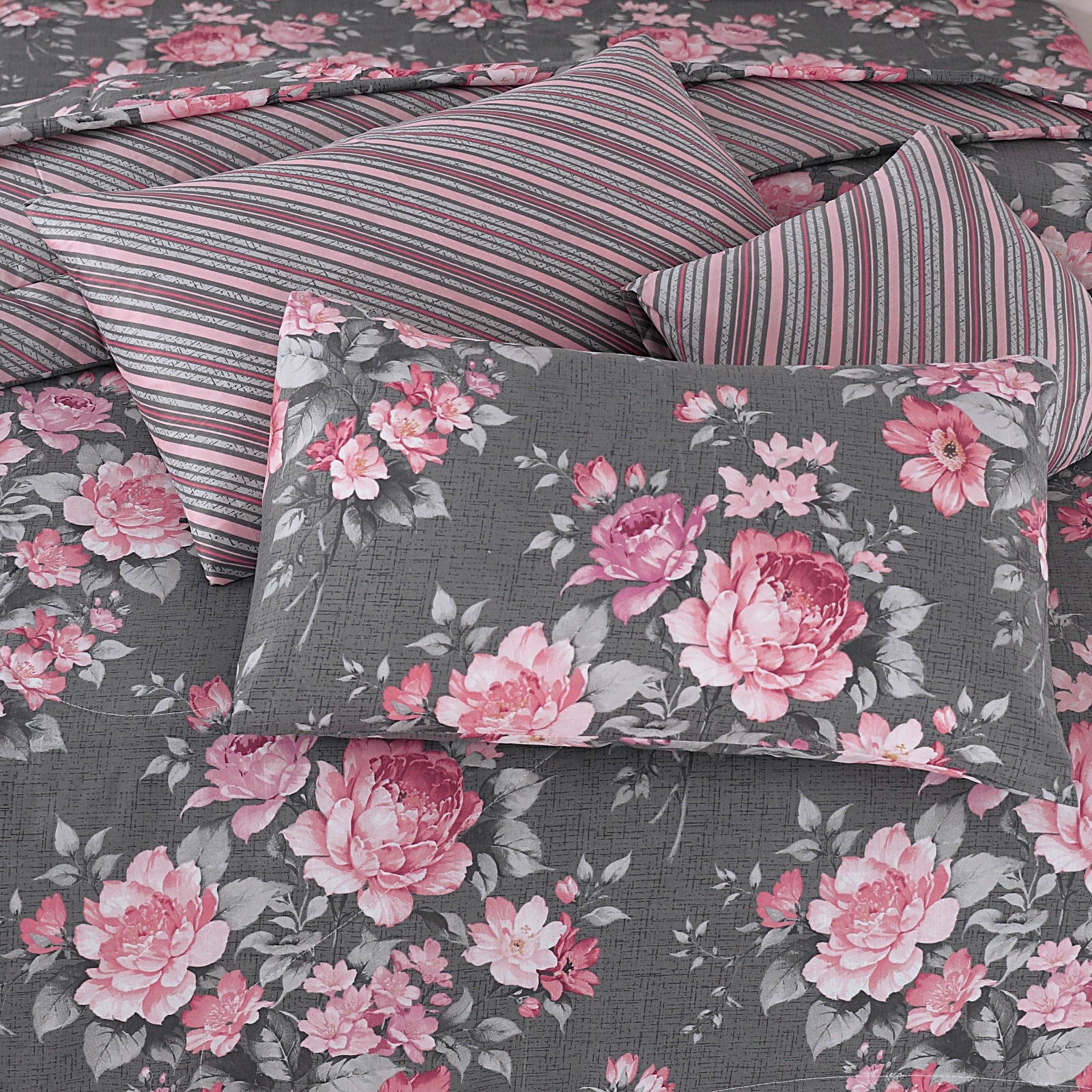 7 Pcs Comforter Set King Size Design KCC 019