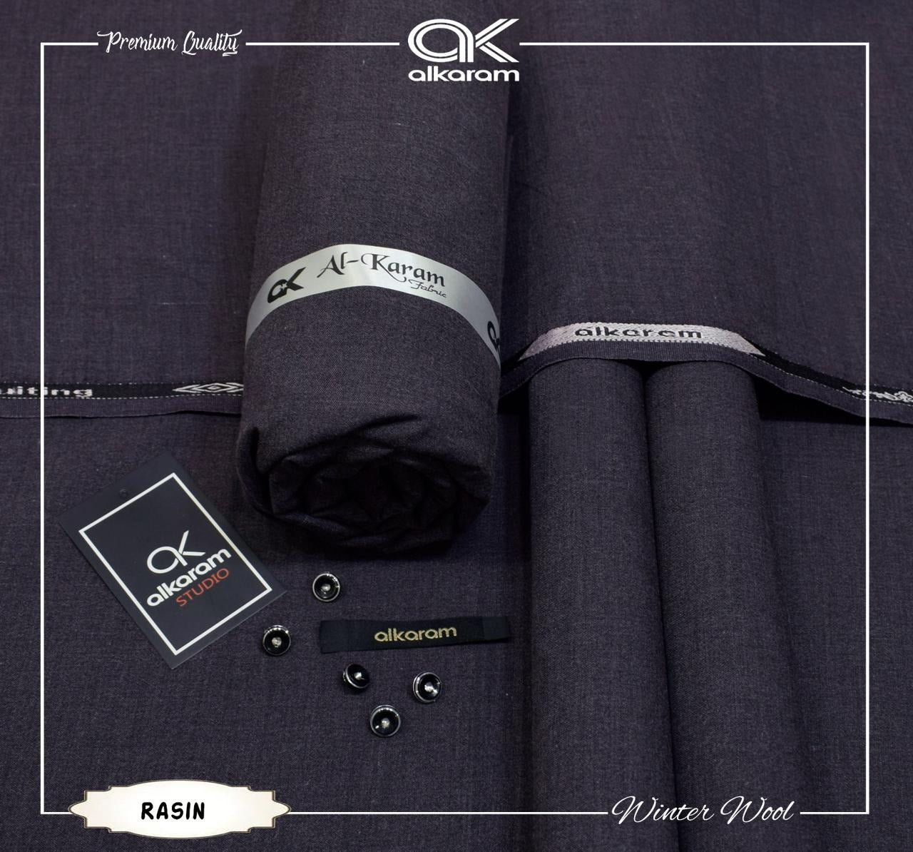 Alkaram Winter Unstitch Premium – Soft Pashmina Wool Fabric AKW 502