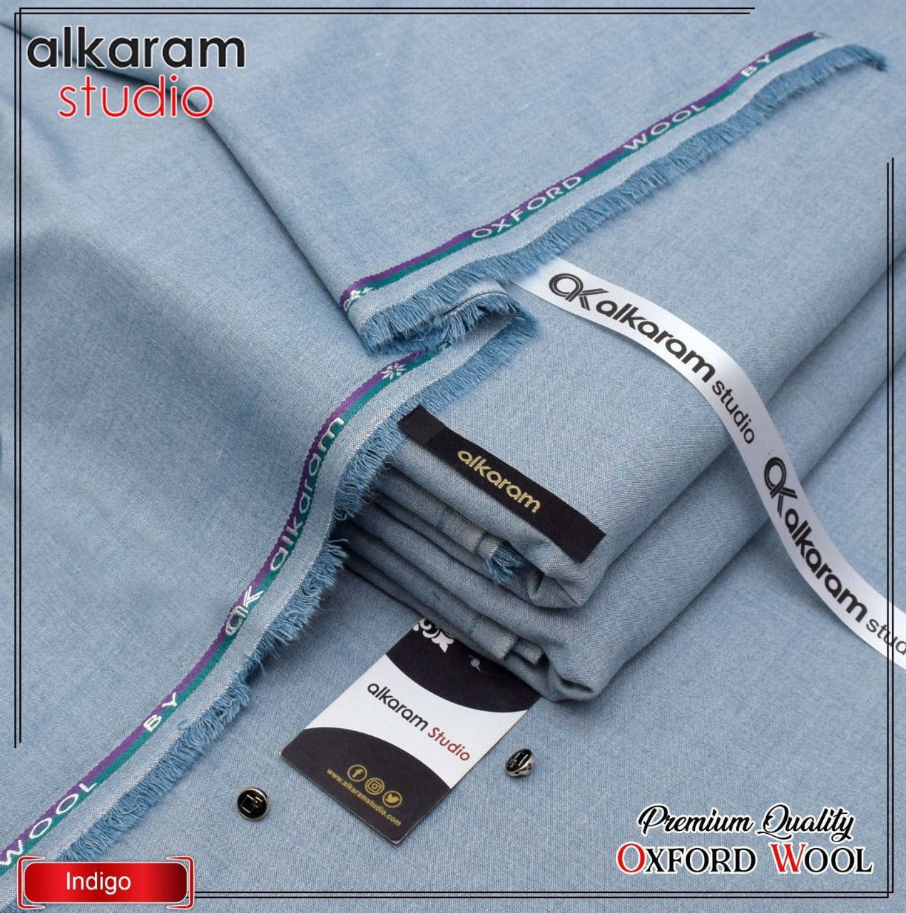 Alkaram Winter Unstitch Premium – Soft Pashmina Wool Fabric AKW 543