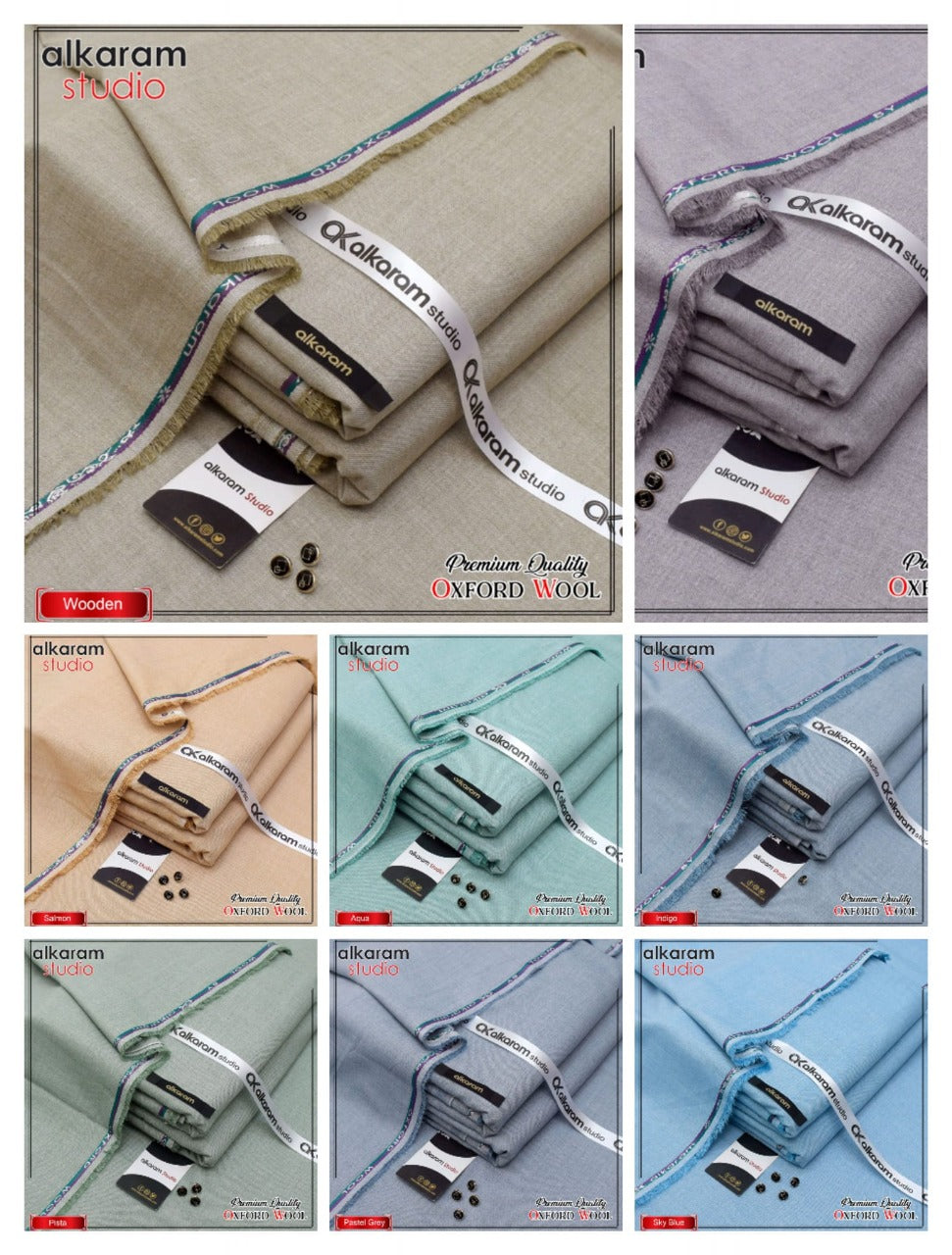 Alkaram Winter Unstitch Premium – Soft Pashmina Wool Fabric AKW 578