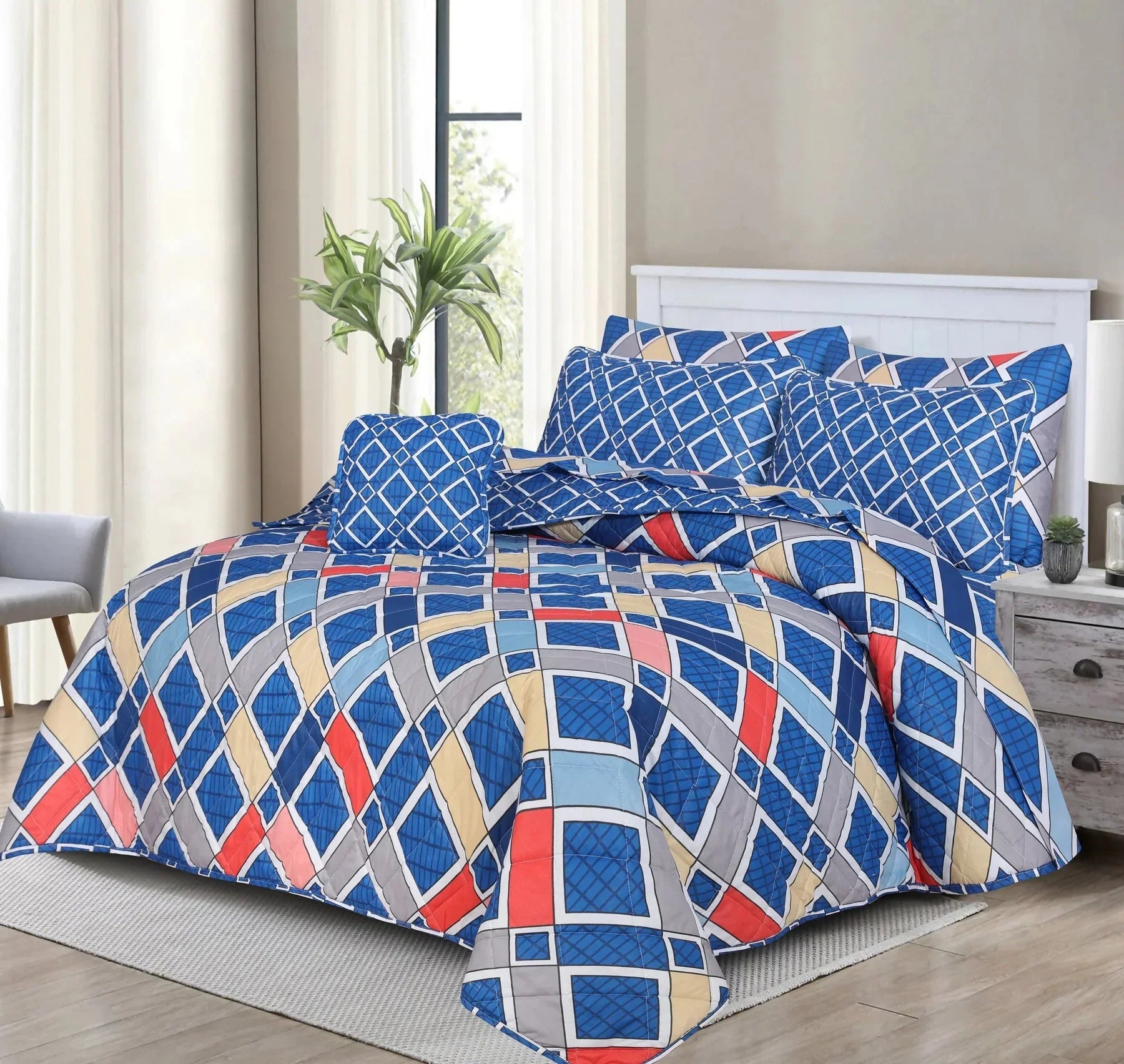 7 Pcs Comforter Set King Size Design KCC 011