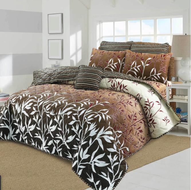 7 Pcs Comforter Set King Size Design KCC 010