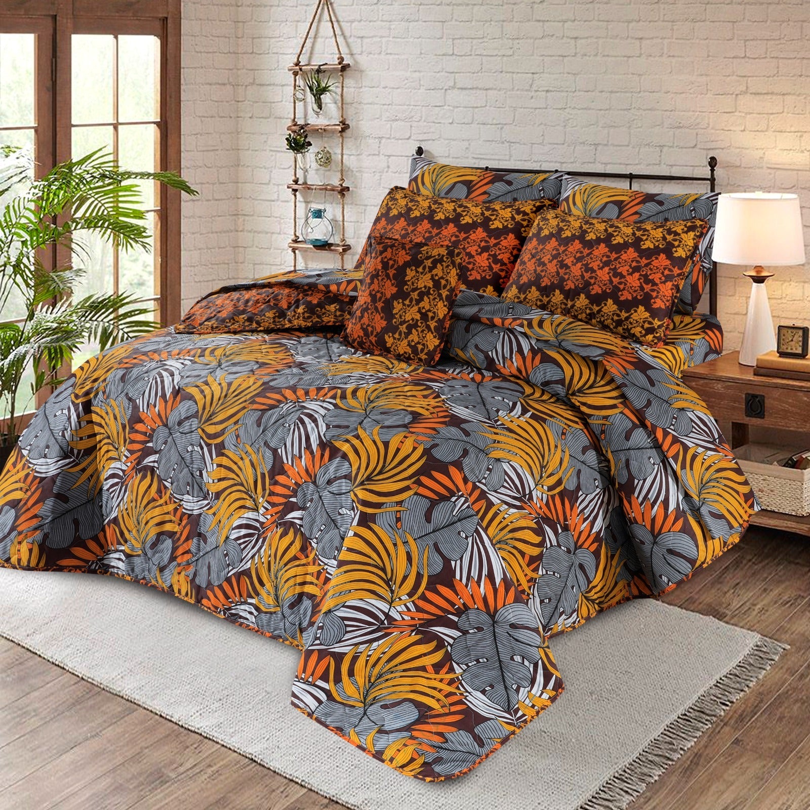 7 Pcs Comforter Set King Size Design KCC 056