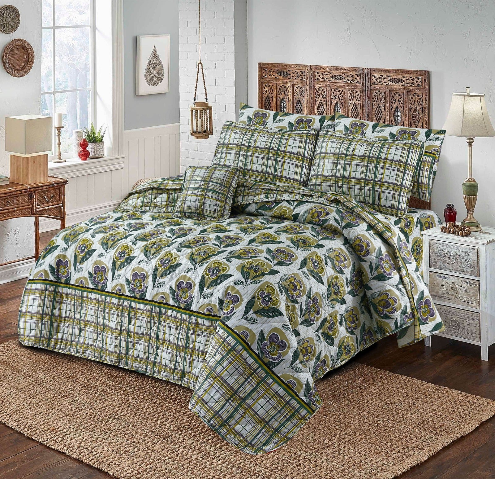 7 Pcs Comforter Set King Size Design KCC 057
