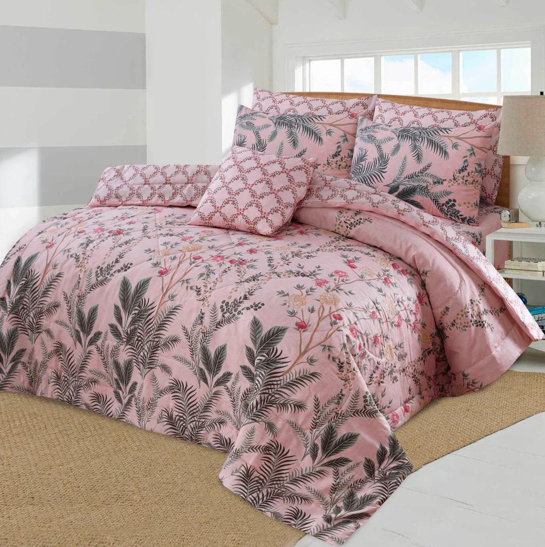 7 Pcs Comforter Set King Size Design KCC 031