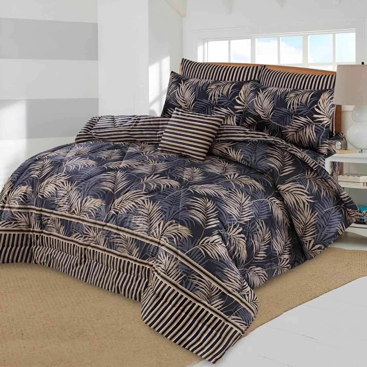 7 Pcs Comforter Set King Size Design KCC 040