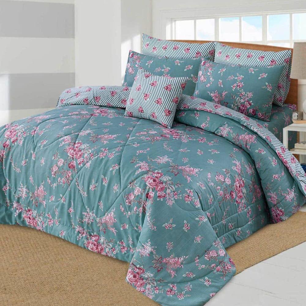 7 Pcs Comforter Set King Size Design KCC 023