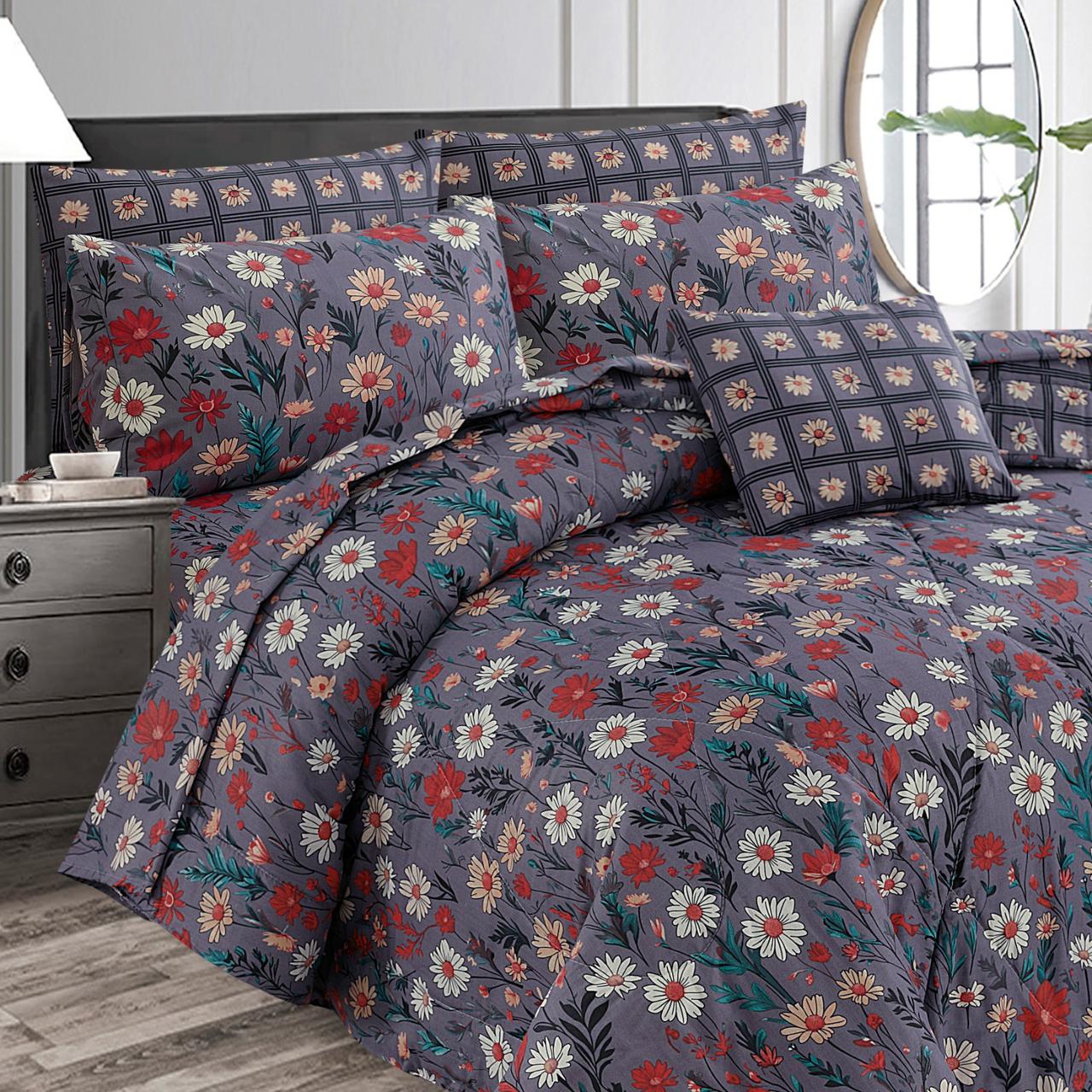 7 Pcs Comforter Set King Size Design KCC 051