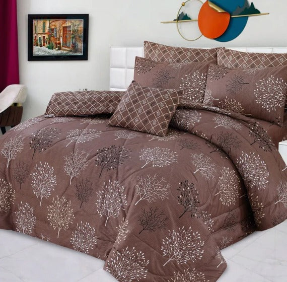 7 Pcs Comforter Set King Size Design KCC 050