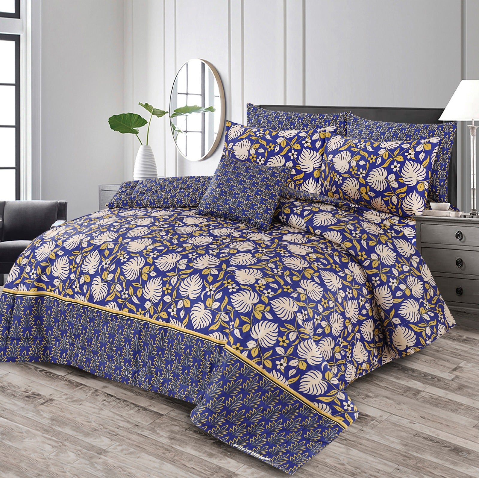 7 Pcs Comforter Set King Size Design KCC 047