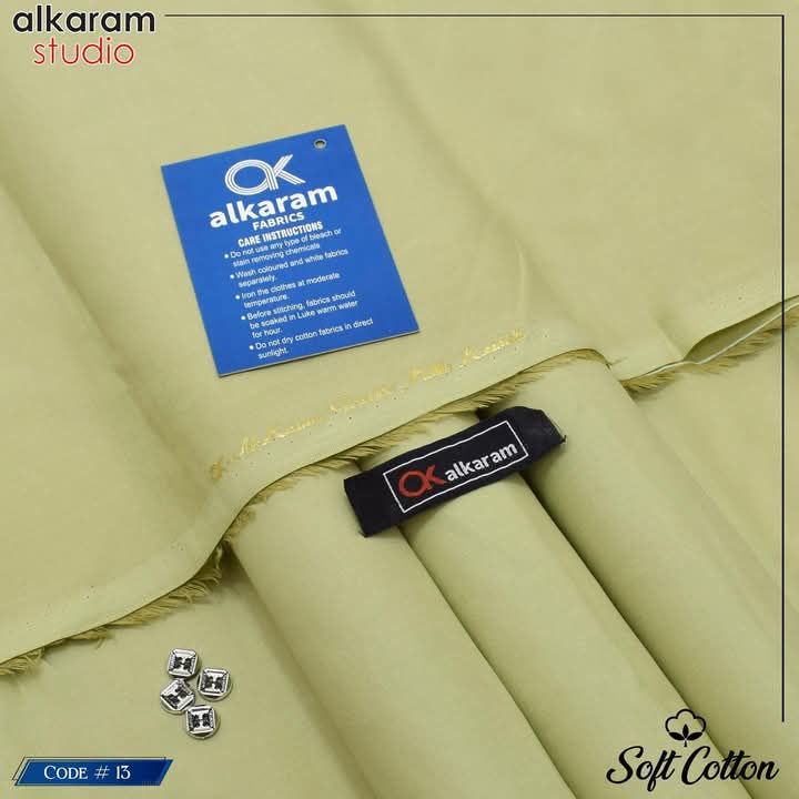 Alkaram  Unstitch Premium – Soft cotton Pashmina Fabric AKW 528