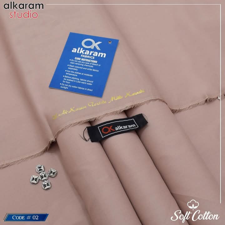 Alkaram  Unstitch Premium – Soft cotton Pashmina Fabric AKW 529