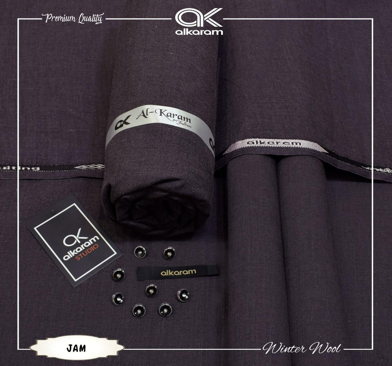 Alkaram Winter Unstitch Premium – Soft Pashmina Wool Fabric AKW 503