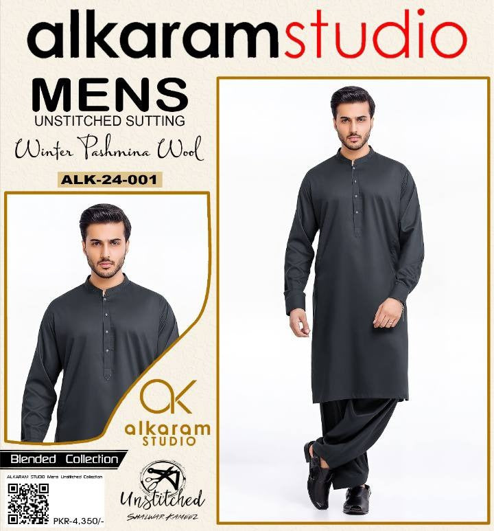 Alkaram Winter Unstitch Premium – Soft Pashmina Wool Fabric AKW 501