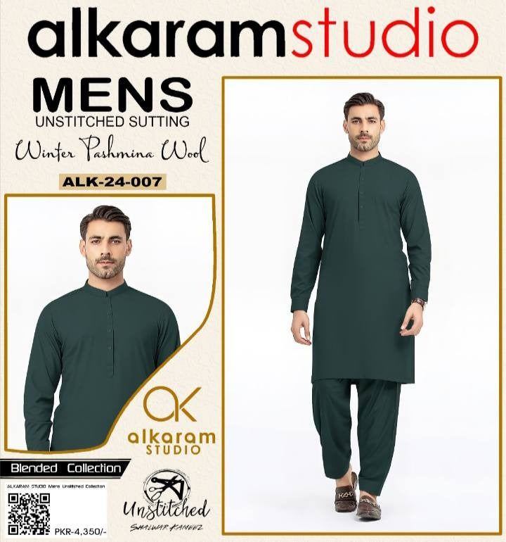 Alkaram Winter Unstitch Premium – Soft Pashmina Wool Fabric AKW 516