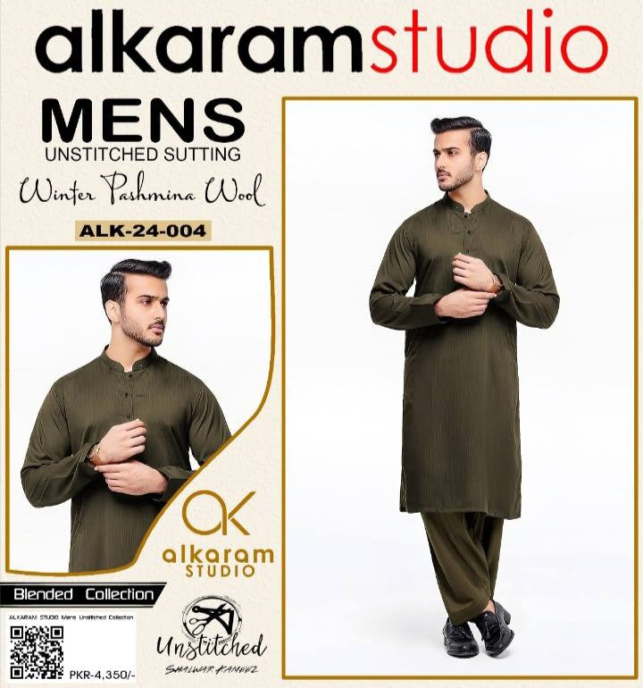 Alkaram Winter Unstitch Premium – Soft Pashmina Wool Fabric AKW 513