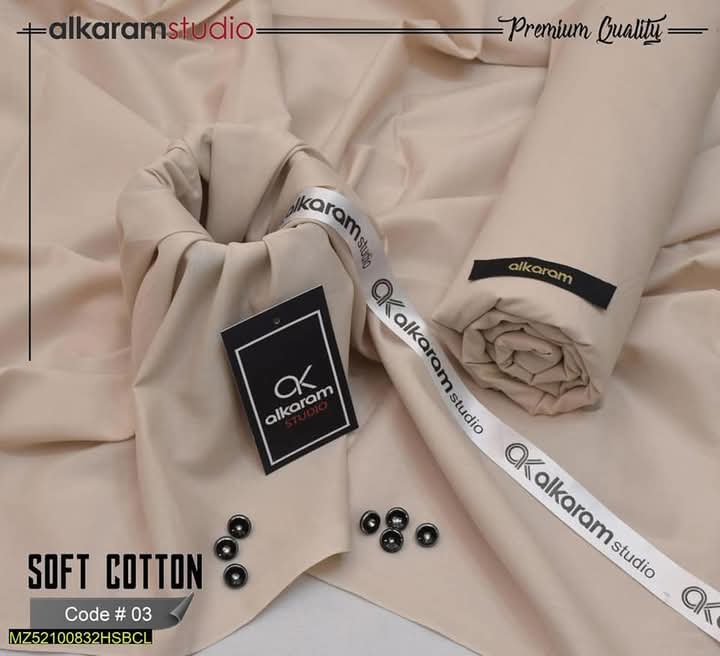 Alkaram  Unstitch Premium – Soft cotton Pashmina Fabric AKW 536