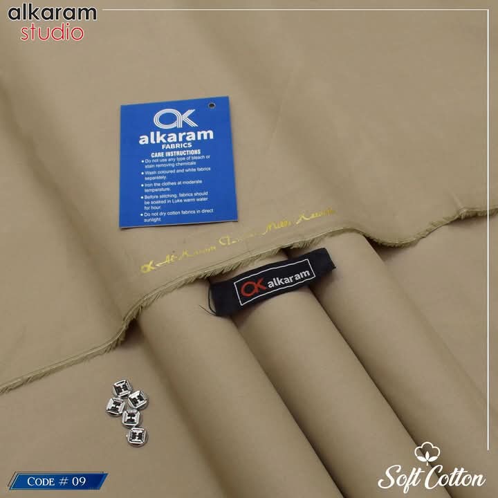 Alkaram  Unstitch Premium – Soft cotton Pashmina Fabric AKW 537