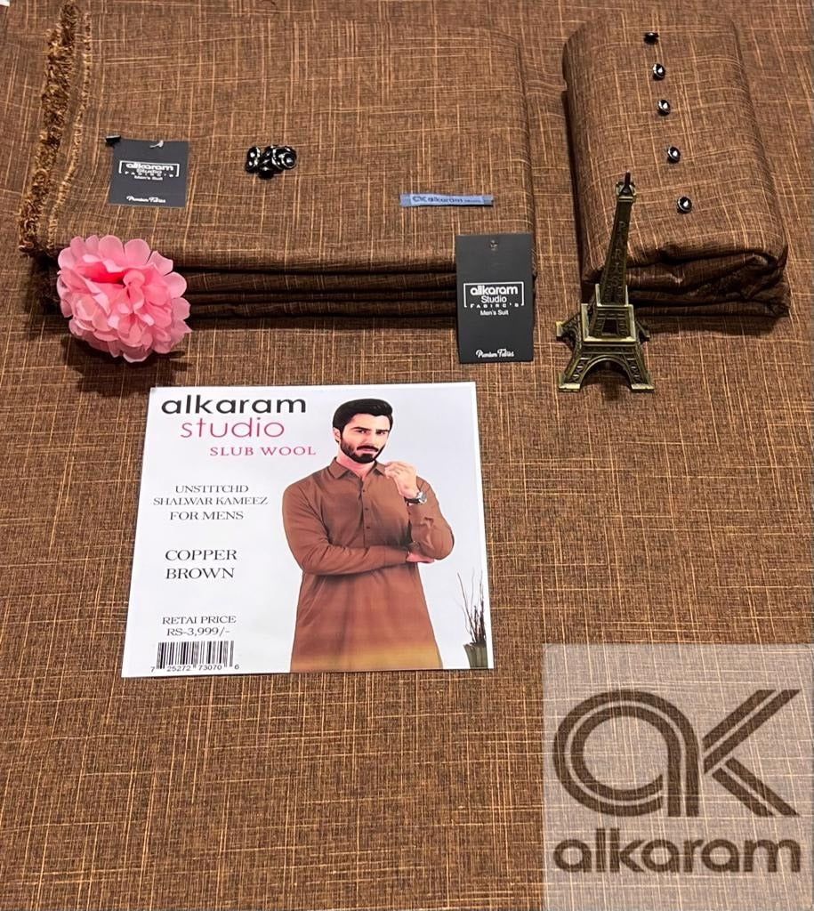 Alkaram Winter Unstitch Premium – Soft Pashmina Wool Fabric AKW 589