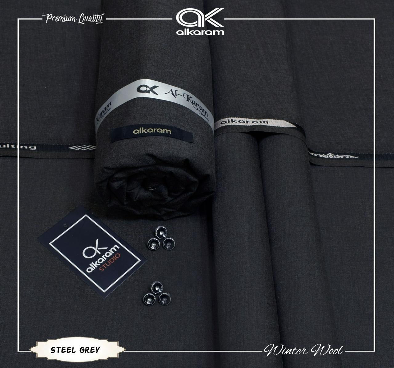 Alkaram Winter Unstitch Premium – Soft Pashmina Wool Fabric AKW 586