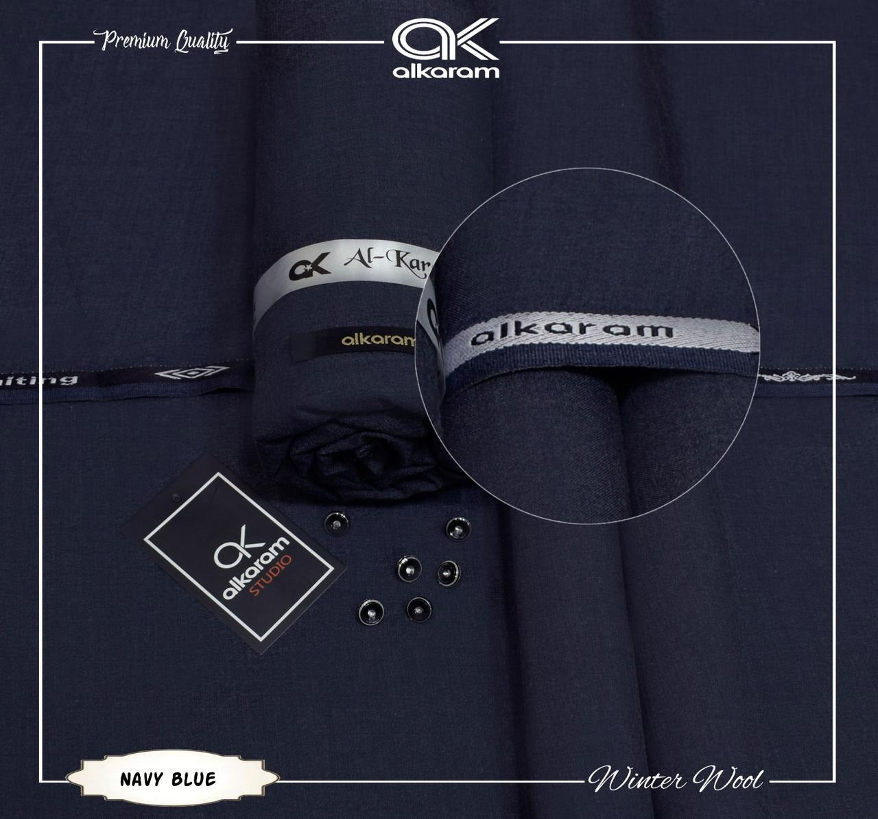 Alkaram Winter Unstitch Premium – Soft Pashmina Wool Fabric AKW 579